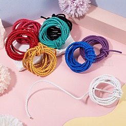 16m 8 Colors Braided Leather Cord&nbsp;WL-TA0001-10
