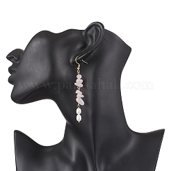 304 Stainless Steel Natural Cultured Freshwater Pearl Rice Dangle Earrings&nbsp;EJEW-JE06536
