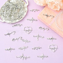 80Pcs 10 Styles Tibetan Style Alloy Connector Charms&nbsp;TIBE-CJ0001-38