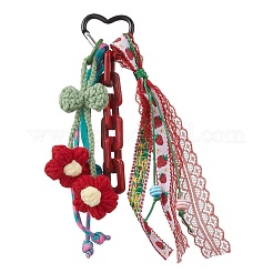 Handmade Woven Woolen Yarn Flower Pendant Decorations&nbsp;HJEW-JM04266