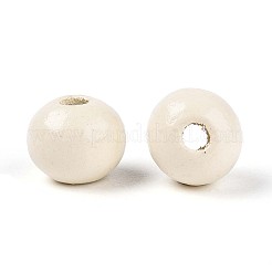 Spray Painted Round Natural Schima Wood Beads&nbsp;WOOD-A018-8mm-10