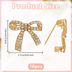 10Pcs Alloy Rhinestone Brooch&nbsp;JEWB-OC0001-06