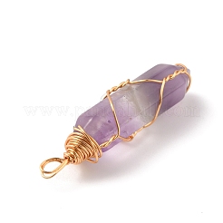 Natural Amethyst Double Terminated Pointed Pendants&nbsp;LS-G-TAC0010-04G-02