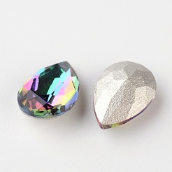 Faceted Teardrop K9 Glass Rhinestone Cabochons&nbsp;RGLA-I001-10x7mm-028