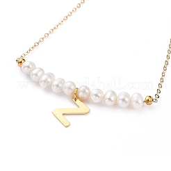 Natural Freshwater Pearl Pendant Necklaces&nbsp;NJEW-JN02862-05
