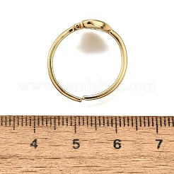 Brass Micro Pave Clear Cubic Zirconia Cuff Rings for Women&nbsp;RJEW-H247-33G