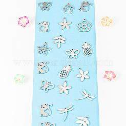 Non-Tarnish 100Pcs 10 Style 304 Stainless Steel Pendants&nbsp;STAS-LS0001-39