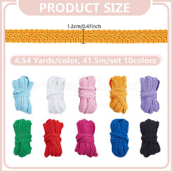 41.5M 10 Colors Polyester Braided Herringbone Lace Ribbon&nbsp;OCOR-NB0002-27