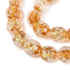 Handmade Foil Glass Beads Strands&nbsp;FOIL-Q002-05A