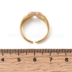 304 Stainless Steel Enamel Cuff Open Rings&nbsp;RJEW-E299-01A-G