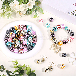 72Pcs 12 Colors Wood European Beads&nbsp;WOOD-SC0002-25