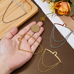 4Pcs 4 Colors Brass Men's Tie Chain&nbsp;AJEW-FH0007-32