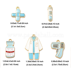 10Pcs 5 Styles Medical Theme Alloy Enamel Pendants&nbsp;FIND-FP0002-81