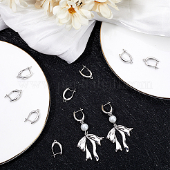10Pcs Brass Hoop Earring Findings&nbsp;KK-BBC0013-88