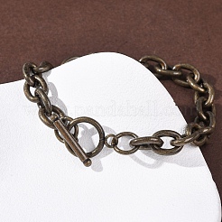 304 Stainless Steel Cable Chains Bracelets for Women Men&nbsp;BJEW-P376-02AB