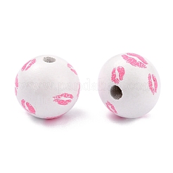 50Pcs Spray Painted Natural Wood Beads&nbsp;WOOD-PH0001-69