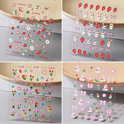 5Pcs 5 Style PET Plastic Decorative Sticker&nbsp;MRMJ-SP0001-25