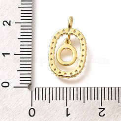 Brass Micro Pave Cubic Zirconia Pendants&nbsp;ZIRC-P123-01G-O01