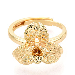 Flower Brass Cup Peg Ring Settings&nbsp;KK-N274-03G