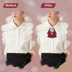 Adjustable Polyester Rhinestone Bow Ties&nbsp;AJEW-WH0270-179A