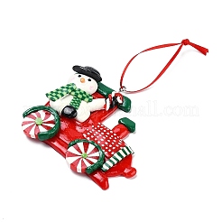 Christmas Car Handmade Polymer Clay Pendant Decorations&nbsp;LS-HJEW-P017-03A