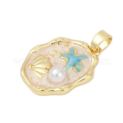 Brass Enamel Pendants&nbsp;KK-U068-02A-02G