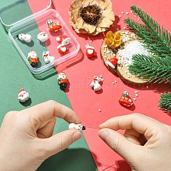 14Pcs 7 Styles Christmas Handmade Porcelain Beads&nbsp;PORC-CJ0001-36