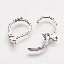 Tarnish Resistant 316 Surgical Stainless Steel Leverback Earring Findings&nbsp;X-STAS-P113-01