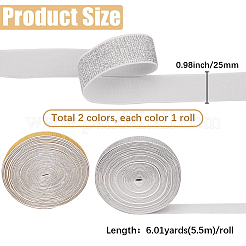 11M 2 Colors Polyester Flat Elastic Band&nbsp;EC-GF0001-46