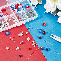 Independence Day Theme Drop Earring DIY Making Kit&nbsp;DIY-SC0018-27