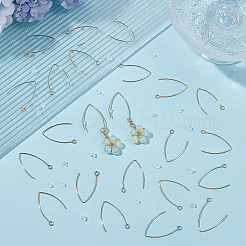 50Pcs 304 Stainless Steel Earring Hooks&nbsp;STAS-ME0001-51G