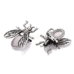 Natural Rose Quartz & Alloy Lapel Pin Brooches&nbsp;GG-N001-04AS-01