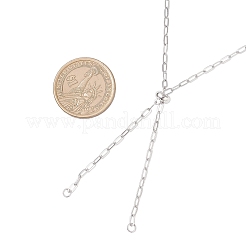 2.5MM 304 Stainless Steel Paperclip Chain Slider Necklace Making&nbsp;AJEW-JB01410