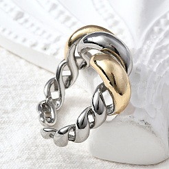 Brass Open Cuff Rings&nbsp;RJEW-D313-05PG