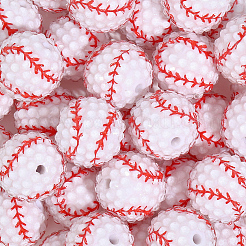 40Pcs Sport Theme Opaque Acrylic Resin Beads&nbsp;MACR-PA0001-63