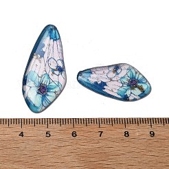 4Pcs Transparent Epoxy Resin Butterfly Wings Pendants&nbsp;RESI-C057-07A