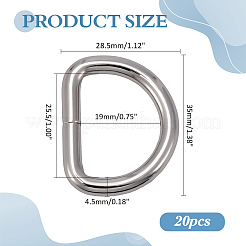 20Pcs Zinc Alloy D Ring Suspension Clasps&nbsp;FIND-ME0002-63P