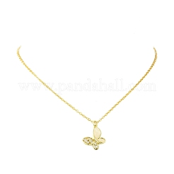 Brass Micro Pave Cubic Zirconia Pendant Necklaces&nbsp;NJEW-JN06458