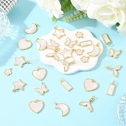 2Pcs Natural Shell Heart Pendants&nbsp;KK-YW0003-73
