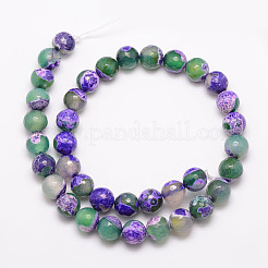 Natural Fire Crackle Agate Bead Strands&nbsp;G-K166-06F-10mm-09