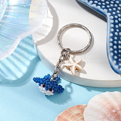 Handmade Glass Seed Beads Pendants Keychain&nbsp;KEYC-MZ00019
