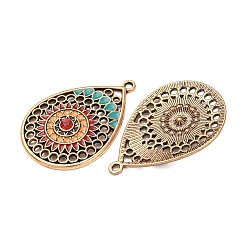 Alloy Enamel Pendants&nbsp;PALLOY-F319-06B-AG