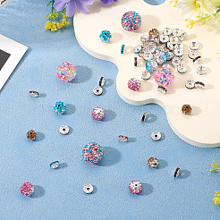 66Pcs 5 Styles Polymer Clay Pave Rhinestone Beads&nbsp;DIY-TA0013-93