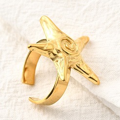 304 Stainless Steel Cuff Rings&nbsp;RJEW-V014-06B-G