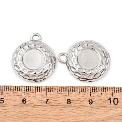 304 Stainless Steel Pendant Cabochon Settings&nbsp;STAS-I358-01P