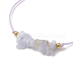 Natural Blue Lace Agate Braided Bead Bracelets&nbsp;BJEW-JB11155-05