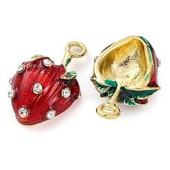 Alloy Enamel With Rhinestone Pendants&nbsp;PALLOY-S032-02B