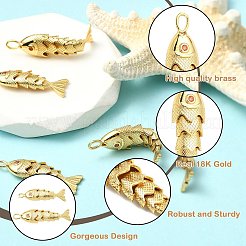 4Pcs 2 Styles Brass Pendants&nbsp;KK-CJ0005-58