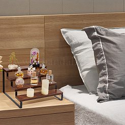 Rectangle 4 Layer Wood & Iron Storage Rack&nbsp;AJEW-WH0410-194