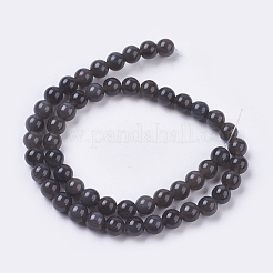 Natural Ice Obsidian Bead Strands&nbsp;G-E468-D01-6mm